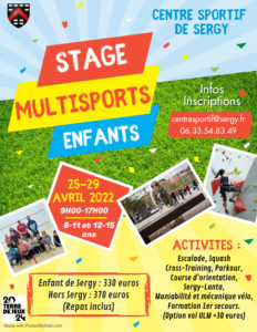 Stage multisports Pâques 2022